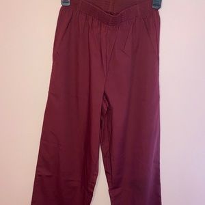 Burgundy scrub pants